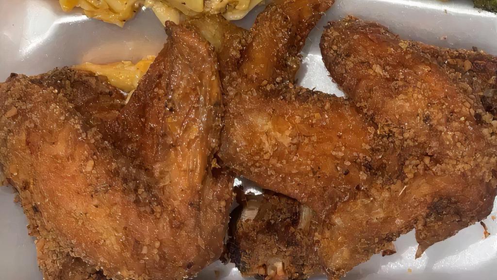 Fried Chicken Wings · comes with 2 sides