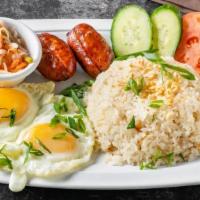 Longsilog · longganisa with sinangag (garlic fried rice), and any egg style