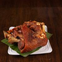 Crispy Pata · Deep-fried pork knuckles and vinegar garlic dipping sauce