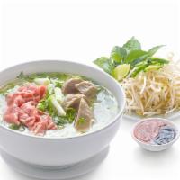 Pho Tai Bo Vien · Rare Steak and beef meatball beef noodle soup