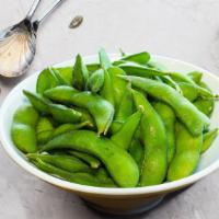 Edamame · Steamed soybeans or steamed soybean cooked with garlic soy sauce.