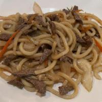 Beef Udon · Thick wheat flour noodles.