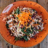 Cabbage Salad · Finely shredded cabbage and carrots in an herbed vinaigrette. (Vegan,GF)