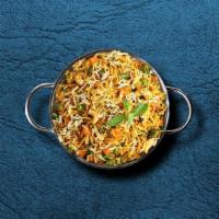 United Veggie Biryani · Long-grained rice dish layered with garden-fresh vegetables and fresh herbs, homemade biryan...