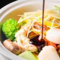 Steamed Seafood With Vegetables · Jumbo Shrimp, Scallop and Assorted Vegetable