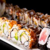 Sushi Combo A · Shrimp Tempura Roll, California Roll, Tuna Roll