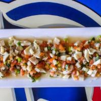 Ceviche Mixto · Fish and Shrimp Ceviche cooked in lime juice