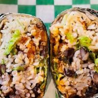Barbacoa Burrito · Lettuce, rice, beans, cheese, sour cream and pico de gallo. (Beef and Spicy)