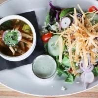 Salad & Soup Combo · Regular Ensalada de Casa with a cup of Tortilla Soup.. Can be prepared Gluten Free upon Requ...