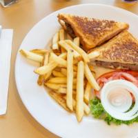 Big Beef The Creamery Way · Our Big Beef burger served the Newport Creamery way, on grilled bread with melted cheese. Wi...