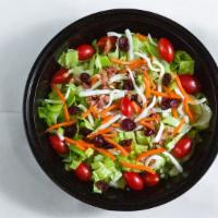House Salad  · Fresh crisp romaine lettuce served with cherry tomatoes, bacon, buffalo mozzarella, dried cr...