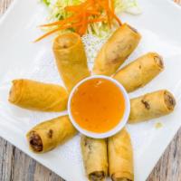 Spring Roll · Favorite. Stuffed with crystal thread noodles and vegetable, then deep fried until golden br...