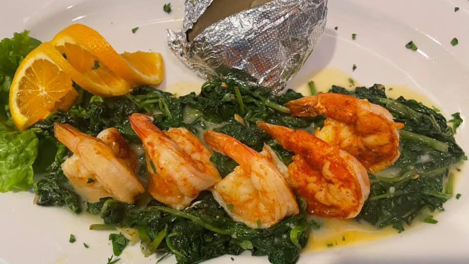 Shrimp Scampi · Paris bistro-style,sautéed with whole cloves of garlic, white wine, olive oil & fresh basil.