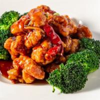 General Tso'S Chicken · Spicy. Chunks of chicken sautéed with pepper, garlic and ginger brown sauce.