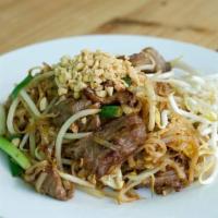 Pad Thai · Sautéed noodle with egg, scallions, bean sprout, sweet radish, and peanut, with sweet tamari...