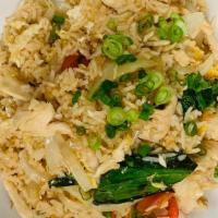Thai Fried Rice · Chinese broccoli, onion, egg, tomato, garlic sautéed with rice.