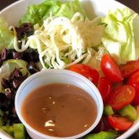 Side Salads · 150+ cal. Your choice of greens, one cheese, three veggies, and your choice of dressing.