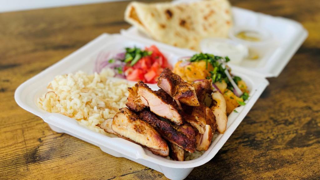Make It A Plate · Make any of our gyros deconstructed into a plate with rice pilaf and potato salad