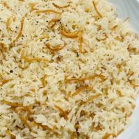 Rice Pilaf  · Seasoned rice and vermicelli noodles cooked in chicken stock
