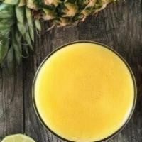 Immune Defense Smoothie · Pineapple, mango, OJ, ginger, vanilla almond milk.