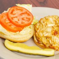 House Special Crab Cake Sandwich · Popular item. 8 Oz. delicious broiled jumbo lump crab cake on a Kaiser roll with lettuce and...