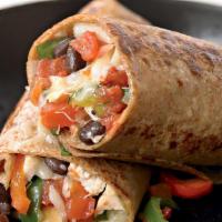 Fajita Burritos · Fresh, hot large flour tortilla with your choice of meat sauteed with onions and peppers. Fi...