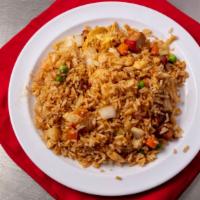 Combination Special Fried Rice · With shrimp, chicken, and roast pork.