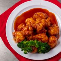 General Tso'S Chicken · Hot. Chunk chicken breast lightly fried with hot bean sauce. Served with white rice.