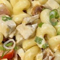Chicken Cavatappi · Chicken, Bacon, Tomatoes, Scallions and Garlic. Tossed in Creamy Cheddar Cheese