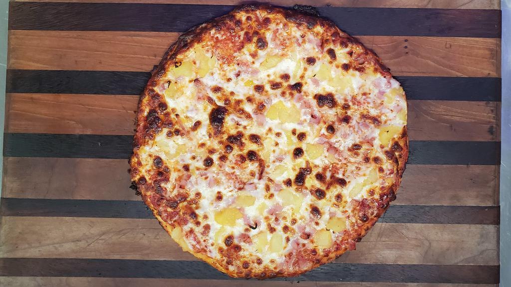Hawaiian Pizza · Ham, pineapple, and extra cheese.