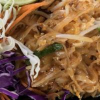 Pad Thai Noodle · One of Thailand's best known noodle dishes pan-fried rice noodles with your choice of meat, ...