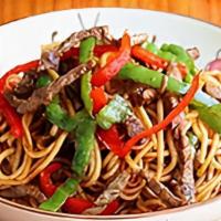 Shredded Beef With Chili Pepper Stir-Fried Noodles 小椒牛肉炒拉面 · (Hot & Spicy) One of our best selling items. Who doesn't love tender beef fillet?