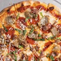 The Meat Market · Red Pizza - Meatball, Pepperoni, Sausage