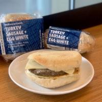 Turkey Sausage & Egg White Breakfast Sandwich · Made fresh locally from Wellfound Foods