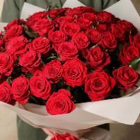 Red Roses Bouquet  · 50 steams premium red roses bouquet