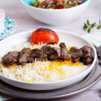 Boneless Lamb Kabob · Fresh grilled lamb that has been marinated for 24 hours in a blend of herbs spices, served w...