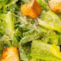 Caesar Salad · Fresh crisp romaine lettuce tossed with Romano cheese, croutons and Caesar dressing.