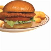 Chicken Breast Sandwich · Delicately seasoned choice of grilled or crispy chicken. Served with lettuce, tomato, and ch...
