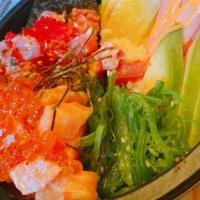 Poke Bowl  · pick choices of tuna, salmon, deluxe, eel, and double tempura;