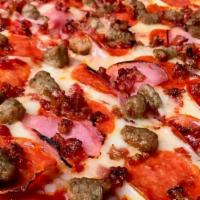 Meat Lover'S Pizza · Ham, pepperoni, sausage, bacon, and meatball.
