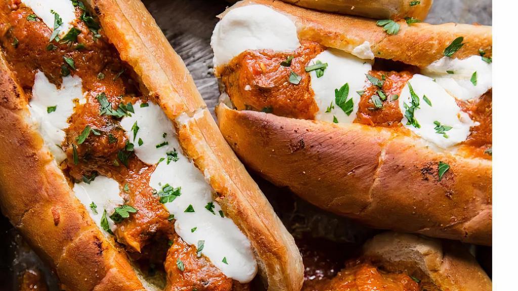 Meatball Sandwich · Meatball Sandwich smothered  in marinara sauce sprinkled with mozzarella  cheese