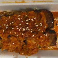 Korean Pork Belly · Comes with spicy honey miso sauce and kimchi.