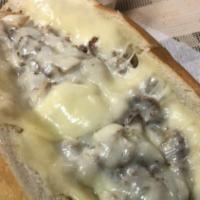 Philly Cheese Steak · Tastes like it's from actual Philly. ,onions, peppers, mushrooms and melted provolone cheese