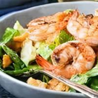 Grilled Shrimp Caesar Salad · Grilled shrimp on fresh garden salad.