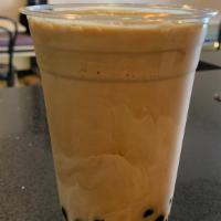 Milk Tea · Sweetened traditionally-brewed black tea with milk.