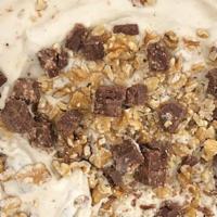 Caramel Pretzel · Vanilla ice cream mixed with chocolate covered pretzels and a caramel swirl.