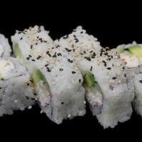 California Roll · Crab mix, cucumber, and avocado, and sesame seeds.