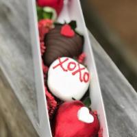 The Little Box · The Little Box includes 1 Rose and 3 strawberries dipped in chocolate. (rose color depend on...