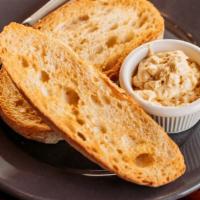 Vegan Butter & Toast · toast ciabatta bread with yerba mate vegan butter on the side.