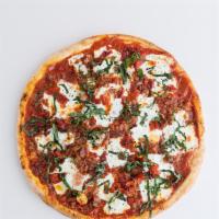 Italian American · xtra NY pizza sauce, parmesan, diced pepperoni, fresh mozzarella, seasonings, roasted red pe...